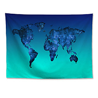Wall Tapestry Art Decor Blanket Curtain Hanging Home Bedroom Living Room Decoration Polyester World Map miniinthebox