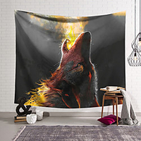 Wall Tapestry Art Decor Blanket Curtain Hanging Home Bedroom Living Room Decoration Wolf