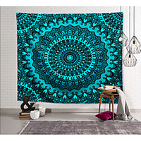 Wall Tapestry Art Decor Blanket Curtain Hanging Home Bedroom Living Room Dorm Decoration Polyester Green Mandala View Indian miniinthebox