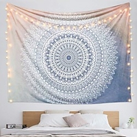 Wall Tapestry Art Decor Blanket Curtain Hanging Home Bedroom Living Room Dorm Decoration Polyester Print Mandala Indian miniinthebox