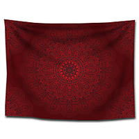 Wall Tapestry Art Decor Blanket Curtain Hanging Home Bedroom Living Room Dorm Decoration Polyster Bohemia Indian Mandala Psychedelic Floral Flower Lotus miniinthebox