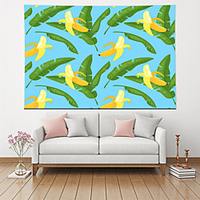 Wall Tapestry Art Decor Blanket Curtain Picnic Table Cloth Hanging Home Bedroom Living Room Decoration Polyester Fruit Banana Leaf
