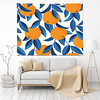 Wall Tapestry Art Decor Blanket Curtain Picnic Table Cloth Hanging Home Bedroom Living Room Decoration Polyester Orange Leaf