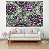 Wall Tapestry Art Decor Blanket Curtain Picnic Table Cloth Hanging Home Bedroom Living Room Decoration Polyester Plant Floral Print Purple Gray