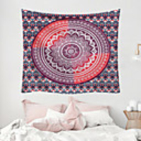 Wall Tapestry Art Decor Blanket Curtain Picnic Table Cloth Hanging Home Bedroom Living Room Dormitory Decoration Polyester Fiber Mandala Psychedelic Floral Flower Lotus