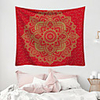 Wall Tapestry Art Decor Blanket Curtain Picnic Table Cloth Hanging Home Bedroom Living Room Dormitory Decoration Polyester Fiber Mandala Red