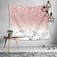 Wall Tapestry Art Decor Blanket Curtain Picnic Table Cloth Hanging Home Bedroom Living Room Dormitory Decoration Polyester Fiber Pink