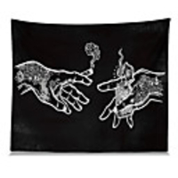 Wall Tapestry Art Decor Blanket Curtain Picnic Tablecloth Hanging Home Bedroom Living Polyester Hands Cigarette Lighter Views
