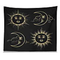 Wall Tapestry Art Decor Blanket Curtain Picnic Tablecloth Hanging Home Bedroom Living Polyester Two Sun Moon Views