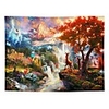 Wall Tapestry Art Decor Blanket Curtain Picnic Tablecloth Hanging Home Bedroom Living Room Dorm Decoration Cartoon Polyester Colorful Mountain Water Deer Beauty Views