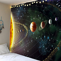 Wall Tapestry Art Decor Blanket Curtain Picnic Tablecloth Hanging Home Bedroom Living Room Dorm Decoration Galaxy Space Star Moon Sun Constellations Star Atlas