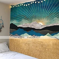 Wall Tapestry Art Decor Blanket Curtain Picnic Tablecloth Hanging Home Bedroom Living Room Dorm Decoration Landscape Sunrise Sunset Mountain Abstract Indigo Psychedelic miniinthebox