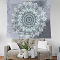 Wall Tapestry Art Decor Blanket Curtain Picnic Tablecloth Hanging Home Bedroom Living Room Dorm Decoration Mandala Indian Hippie Bohemian Flower Lotus Psychedelic