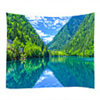Wall Tapestry Art Decor Blanket Curtain Picnic Tablecloth Hanging Home Bedroom Living Room Dorm Decoration Nature Landscape Lake Mountain Forest