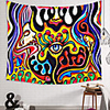 Wall Tapestry Art Decor Blanket Curtain Picnic Tablecloth Hanging Home Bedroom Living Room Dorm Decoration Polyester Abstract Eye Human Face