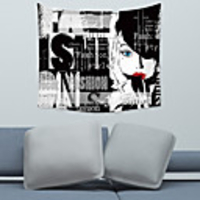 Wall Tapestry Art Decor Blanket Curtain Picnic Tablecloth Hanging Home Bedroom Living Room Dorm Decoration Polyester Alphabet Woman