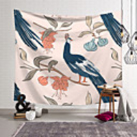Wall Tapestry Art Decor Blanket Curtain Picnic Tablecloth Hanging Home Bedroom Living Room Dorm Decoration Polyester Animal Modern Branch Bird Pattern