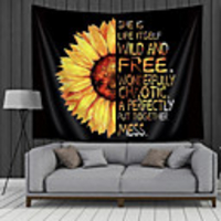 Wall Tapestry Art Decor Blanket Curtain Picnic Tablecloth Hanging Home Bedroom Living Room Dorm Decoration Polyester Anime Sunflower