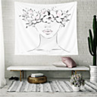 Wall Tapestry Art Decor Blanket Curtain Picnic Tablecloth Hanging Home Bedroom Living Room Dorm Decoration Polyester Beauty Person Stick Figure Views