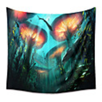 Wall Tapestry Art Decor Blanket Curtain Picnic Tablecloth Hanging Home Bedroom Living Room Dorm Decoration Polyester Big Mushroom Beauty Views