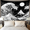 Wall Tapestry Art Decor Blanket Curtain Picnic Tablecloth Hanging Home Bedroom Living Room Dorm Decoration Polyester Big Waves