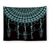 Wall Tapestry Art Decor Blanket Curtain Picnic Tablecloth Hanging Home Bedroom Living Room Dorm Decoration Polyester Black And Blue Indian Pattern