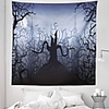 Wall Tapestry Art Decor Blanket Curtain Picnic Tablecloth Hanging Home Bedroom Living Room Dorm Decoration Polyester Black Forest Castle View