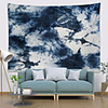 Wall Tapestry Art Decor Blanket Curtain Picnic Tablecloth Hanging Home Bedroom Living Room Dorm Decoration Polyester Blue Shade