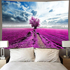 Wall Tapestry Art Decor Blanket Curtain Picnic Tablecloth Hanging Home Bedroom Living Room Dorm Decoration Polyester Blue Sky White Cloud Purple Tree View miniinthebox