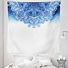 Wall Tapestry Art Decor Blanket Curtain Picnic Tablecloth Hanging Home Bedroom Living Room Dorm Decoration Polyester Blue White Pattern