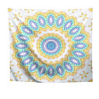 Wall Tapestry Art Decor Blanket Curtain Picnic Tablecloth Hanging Home Bedroom Living Room Dorm Decoration Polyester Blue Yellow Mandala View