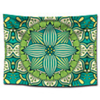 Wall Tapestry Art Decor Blanket Curtain Picnic Tablecloth Hanging Home Bedroom Living Room Dorm Decoration Polyester Bohemia Green Mandala Beauty Views