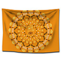 Wall Tapestry Art Decor Blanket Curtain Picnic Tablecloth Hanging Home Bedroom Living Room Dorm Decoration Polyester Bohemia Mandala Gold View