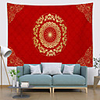 Wall Tapestry Art Decor Blanket Curtain Picnic Tablecloth Hanging Home Bedroom Living Room Dorm Decoration Polyester Bohemian Classic Golden Red Mandala
