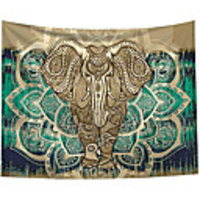 Wall Tapestry Art Decor Blanket Curtain Picnic Tablecloth Hanging Home Bedroom Living Room Dorm Decoration Polyester Bohemian Elephant