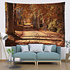 Wall Tapestry Art Decor Blanket Curtain Picnic Tablecloth Hanging Home Bedroom Living Room Dorm Decoration Polyester Brown Wood Path