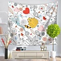 Wall Tapestry Art Decor Blanket Curtain Picnic Tablecloth Hanging Home Bedroom Living Room Dorm Decoration Polyester Cartoon Pattern