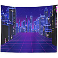 Wall Tapestry Art Decor Blanket Curtain Picnic Tablecloth Hanging Home Bedroom Living Room Dorm Decoration Polyester City Pattern