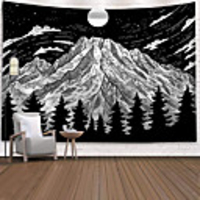 Wall Tapestry Art Decor Blanket Curtain Picnic Tablecloth Hanging Home Bedroom Living Room Dorm Decoration Polyester Cloud Mountain Tree