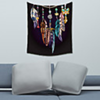 Wall Tapestry Art Decor Blanket Curtain Picnic Tablecloth Hanging Home Bedroom Living Room Dorm Decoration Polyester Color Feather Pattern
