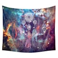 Wall Tapestry Art Decor Blanket Curtain Picnic Tablecloth Hanging Home Bedroom Living Room Dorm Decoration Polyester Colorful Background Starry Dream Catcher Beauty View