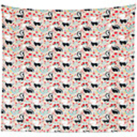 Wall Tapestry Art Decor Blanket Curtain Picnic Tablecloth Hanging Home Bedroom Living Room Dorm Decoration Polyester Colorful Bird Floral Pattern