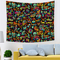 Wall Tapestry Art Decor Blanket Curtain Picnic Tablecloth Hanging Home Bedroom Living Room Dorm Decoration Polyester Colorful Cartoon View