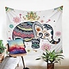 Wall Tapestry Art Decor Blanket Curtain Picnic Tablecloth Hanging Home Bedroom Living Room Dorm Decoration Polyester Colorful Elephant View