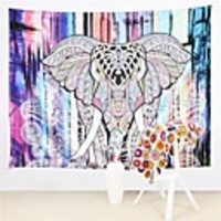 Wall Tapestry Art Decor Blanket Curtain Picnic Tablecloth Hanging Home Bedroom Living Room Dorm Decoration Polyester Colorful India Elephant View