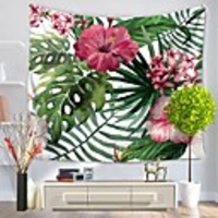 Wall Tapestry Art Decor Blanket Curtain Picnic Tablecloth Hanging Home Bedroom Living Room Dorm Decoration Polyester Colorful Leaves Flowers View