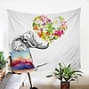 Wall Tapestry Art Decor Blanket Curtain Picnic Tablecloth Hanging Home Bedroom Living Room Dorm Decoration Polyester Colorful Love Floral Elephant Views