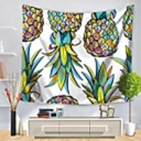 Wall Tapestry Art Decor Blanket Curtain Picnic Tablecloth Hanging Home Bedroom Living Room Dorm Decoration Polyester Colorful Pineapple