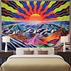Wall Tapestry Art Decor Blanket Curtain Picnic Tablecloth Hanging Home Bedroom Living Room Dorm Decoration Polyester Colorful Sun Mountain