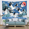Wall Tapestry Art Decor Blanket Curtain Picnic Tablecloth Hanging Home Bedroom Living Room Dorm Decoration Polyester Cranes Waves Mountains Soaring In The Sky